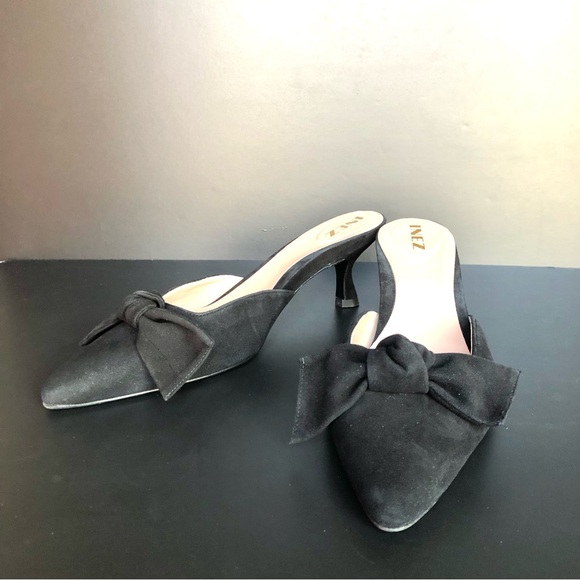 Inez Shoes - Elegant Black Bow Sandals